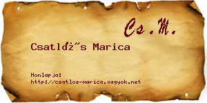 Csatlós Marica névjegykártya